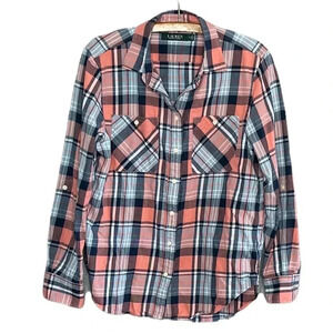 Lauren Ralph Lauren Women’s Long Sleeve Plaid Shirt Size Medium